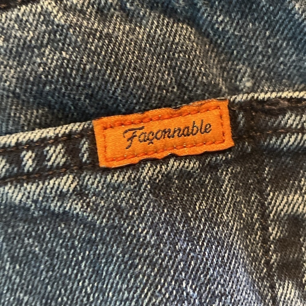 Faconnable Modele F40 Gipsy Straight Leg Raw Hem Jeans Blue W32 x L28 - Picture 8 of 10